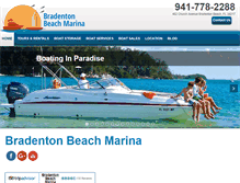 Tablet Screenshot of bradentonbeachmarina.com